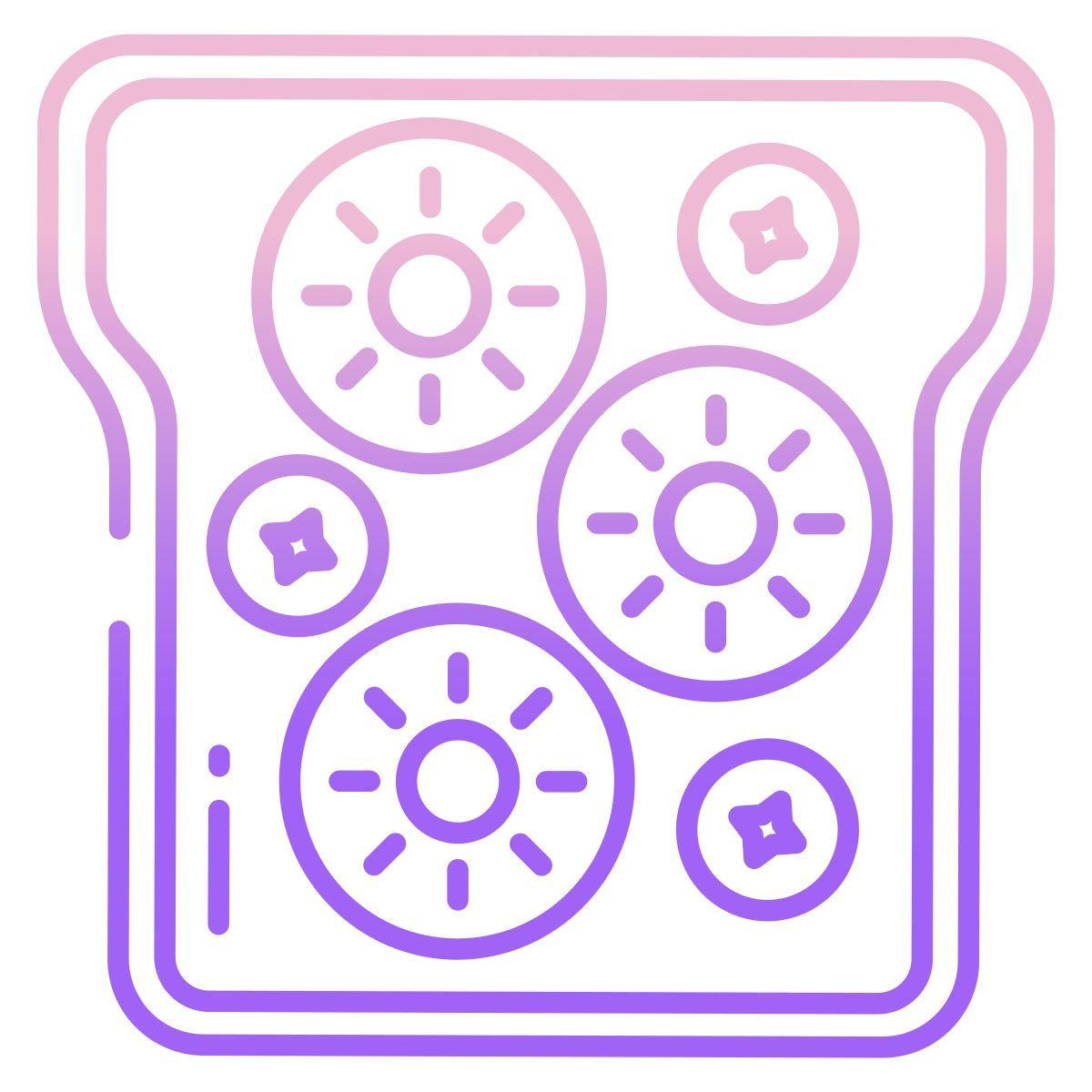 kiwi toast with blueberry icon
