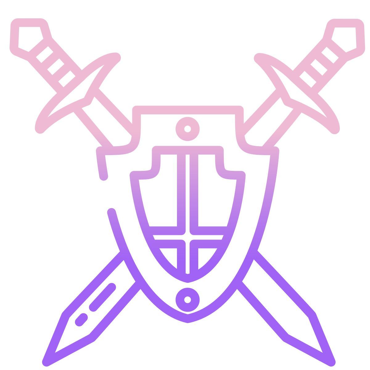 knight shield and sword icon