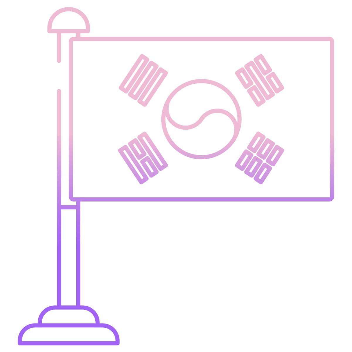 bandeira da coreia do sul icon