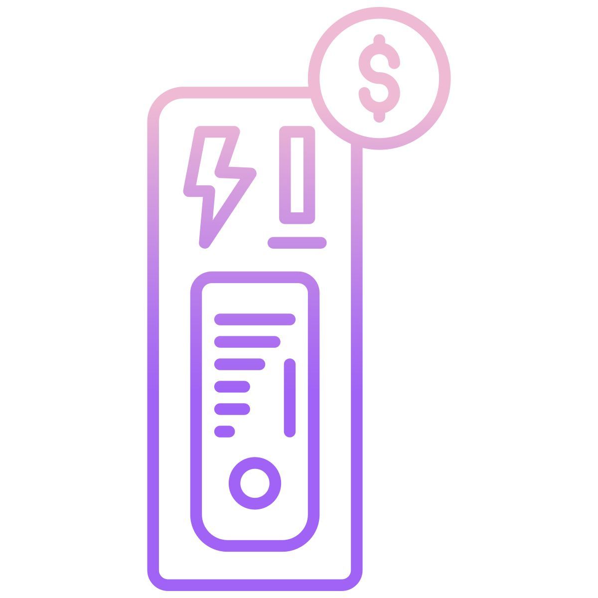 money paying machine icon