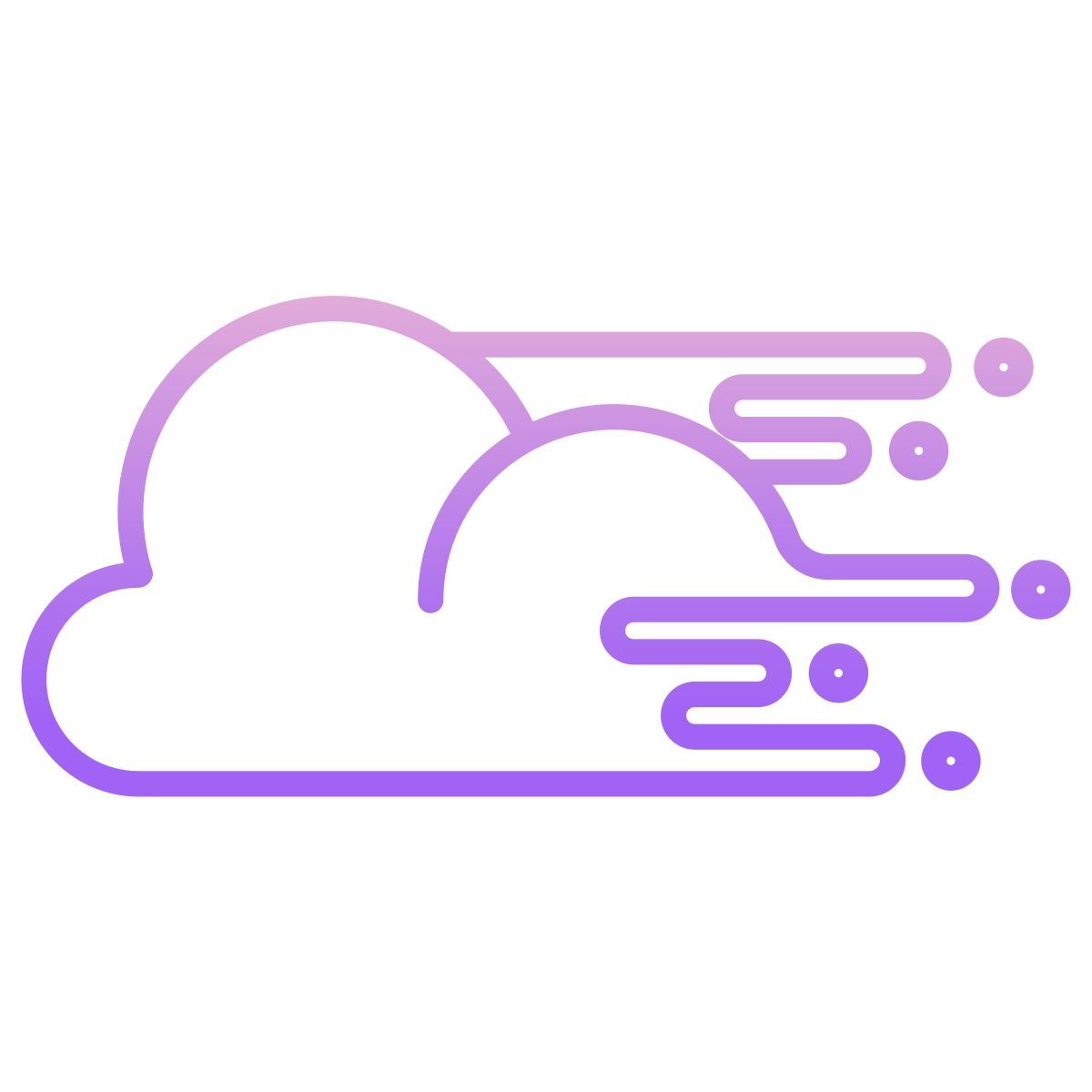 moving cloud icon
