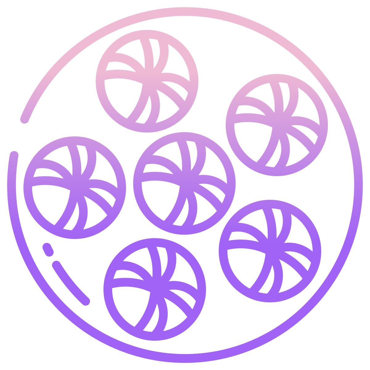 multi colored hard candies icon