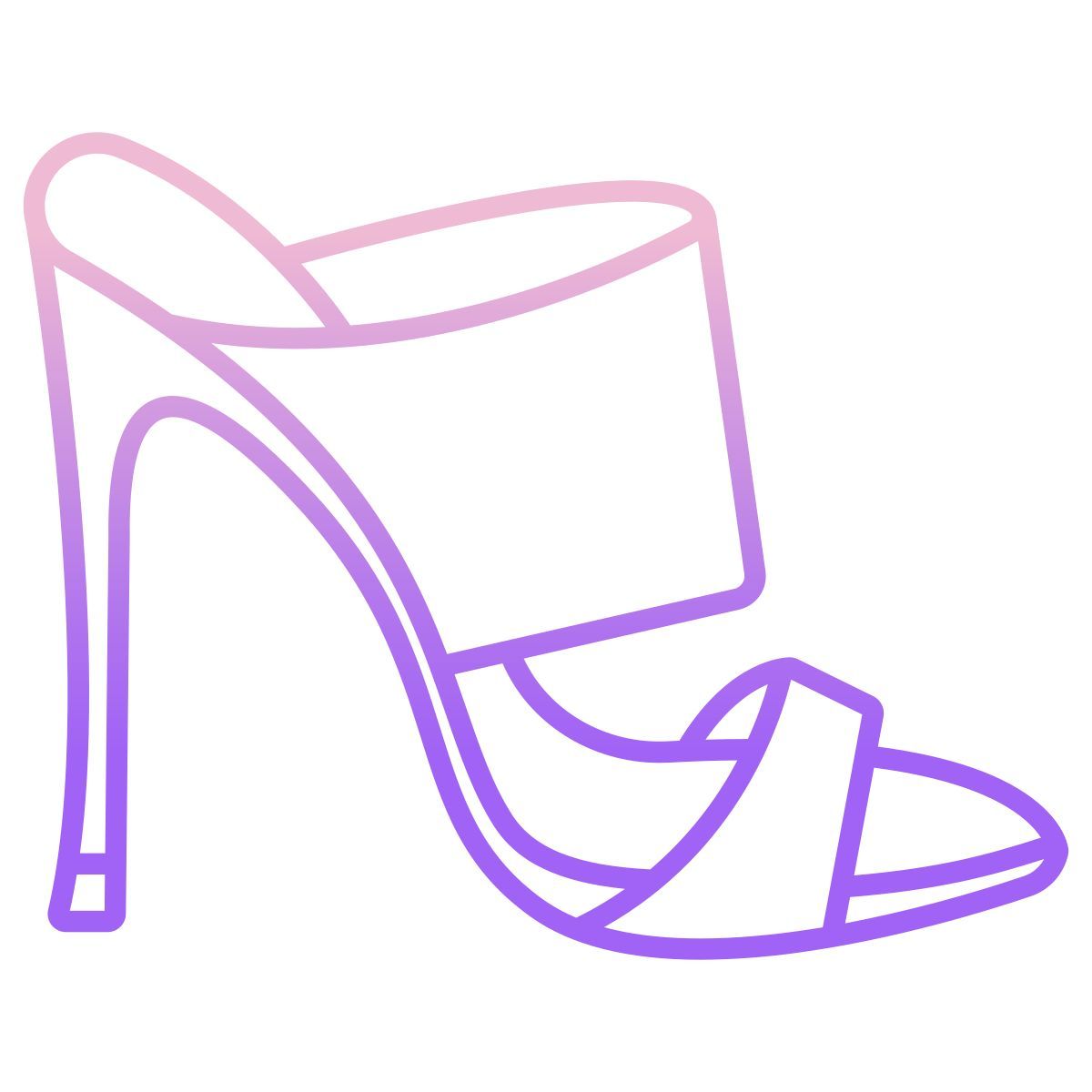 open toe stiletto heel icon