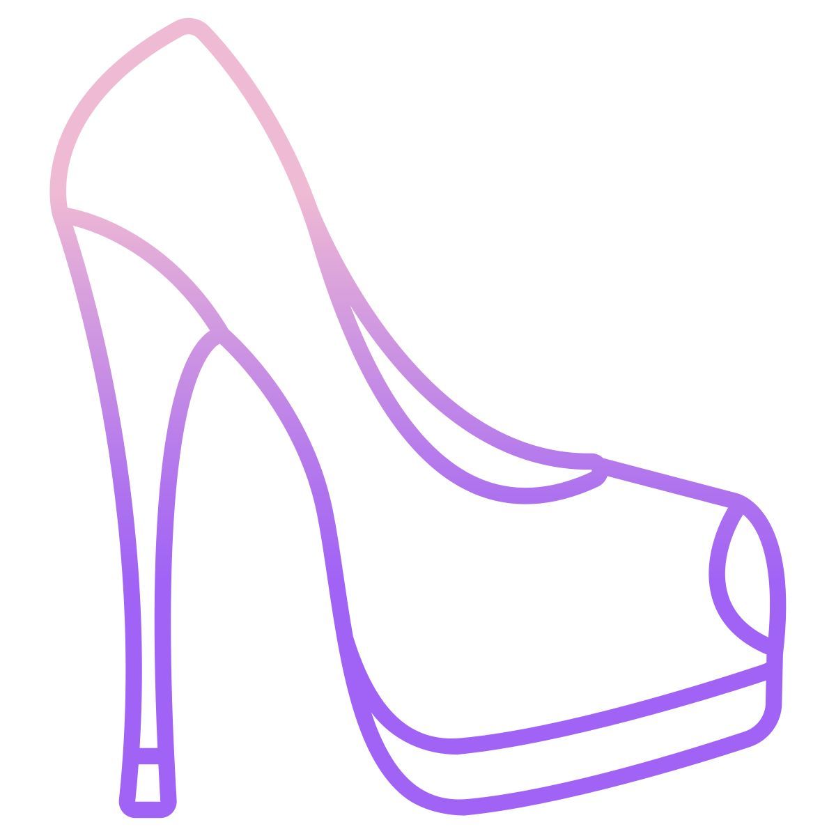peep toe shoe icon