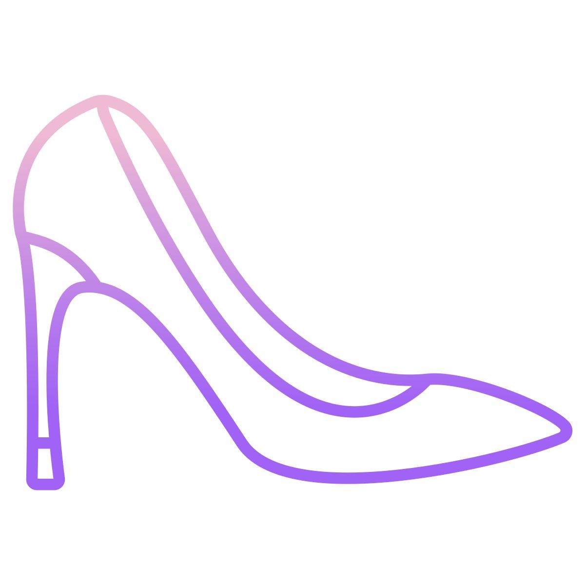 pointed heel shoe icon