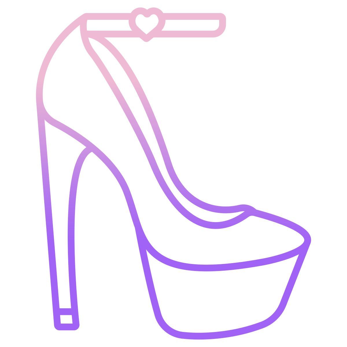 pump with ankle strap icon