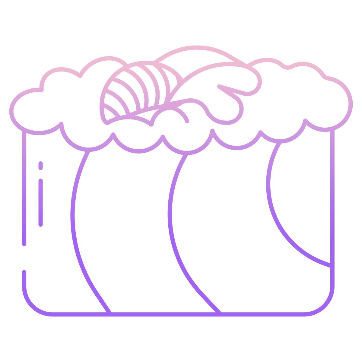 rainbow roll sushi icon