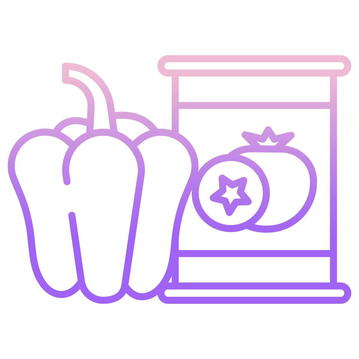 red pepper and tomato paste icon