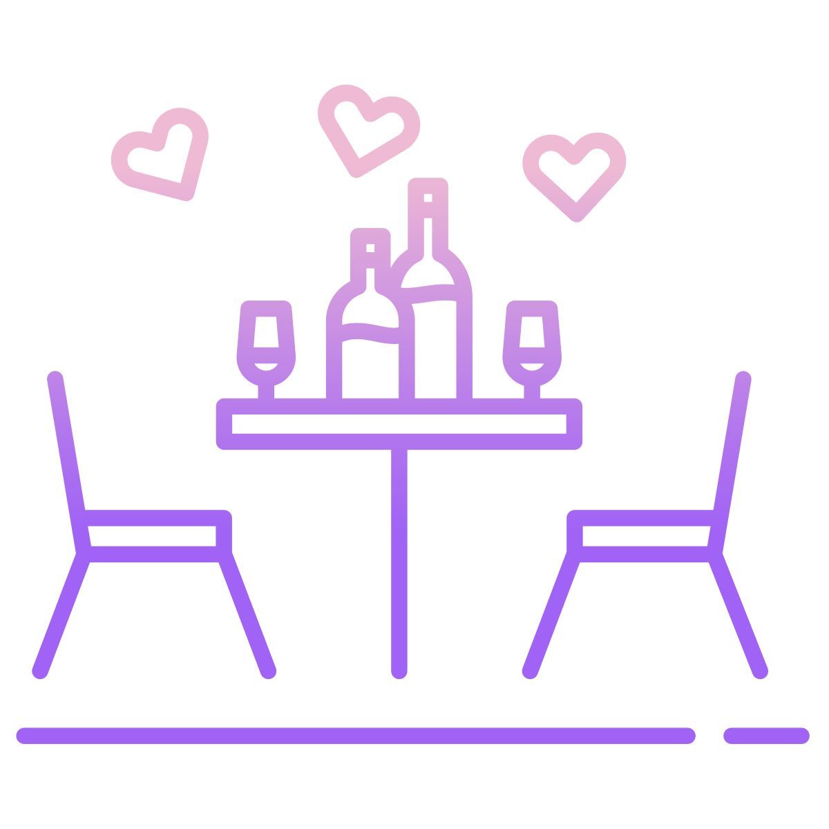 romantic dinner icon