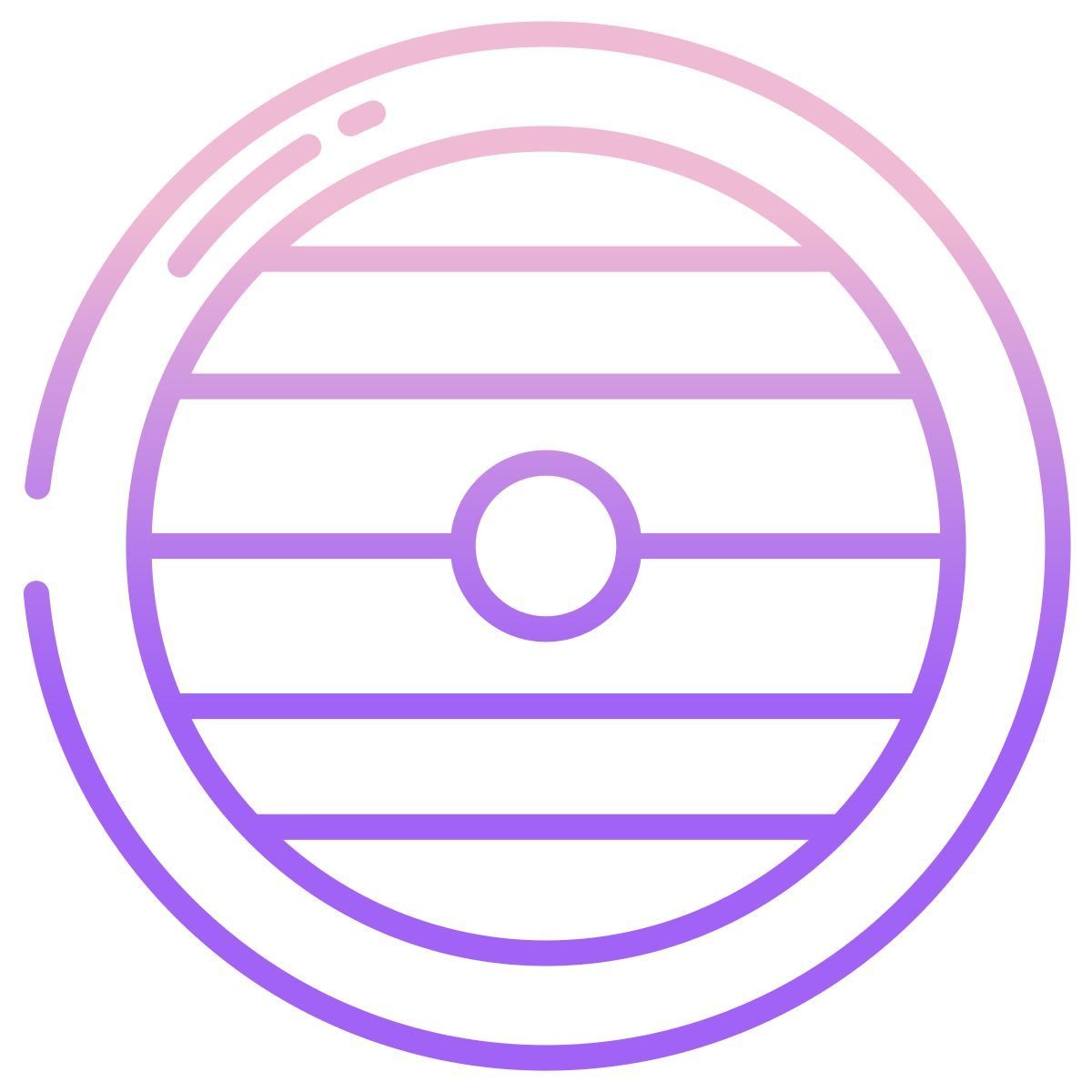 round wood shield icon