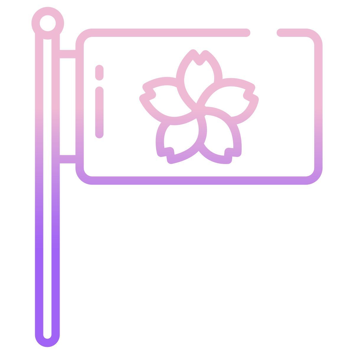 sakura festival flag icon