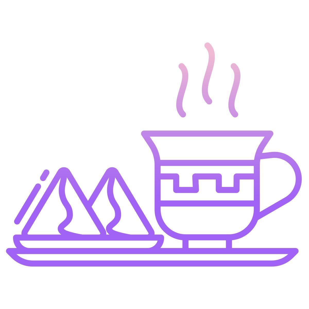 samosa and tea icon