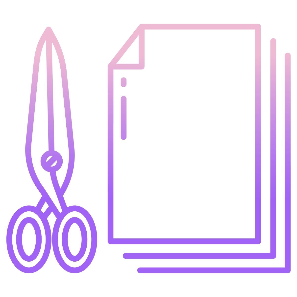 scissors and paper icon