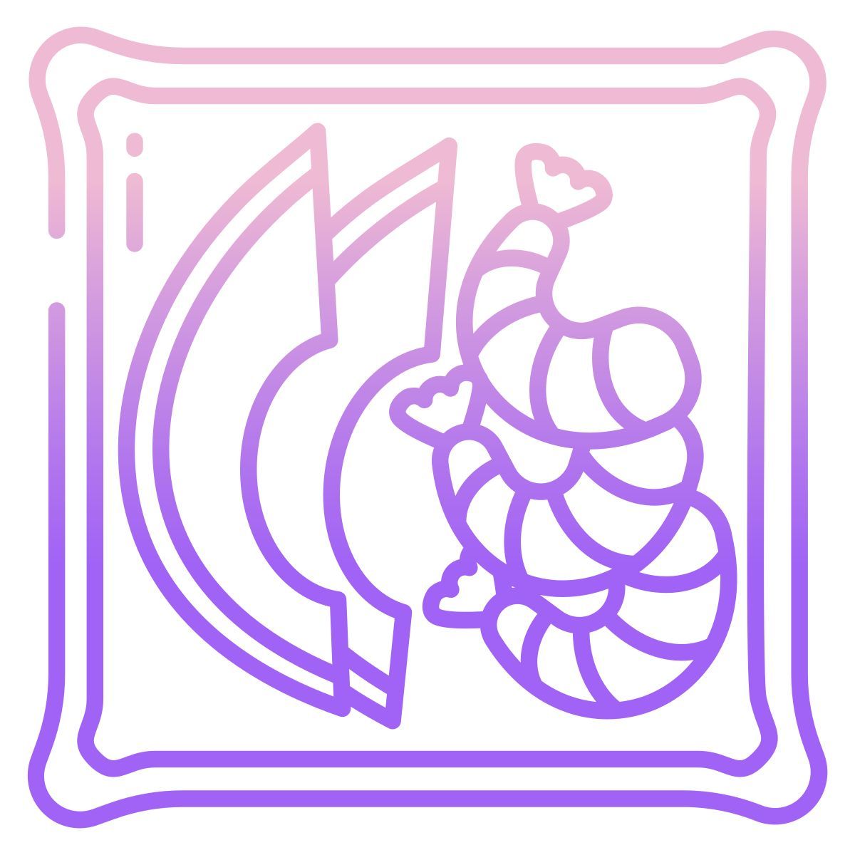 shrimp avocado toast icon
