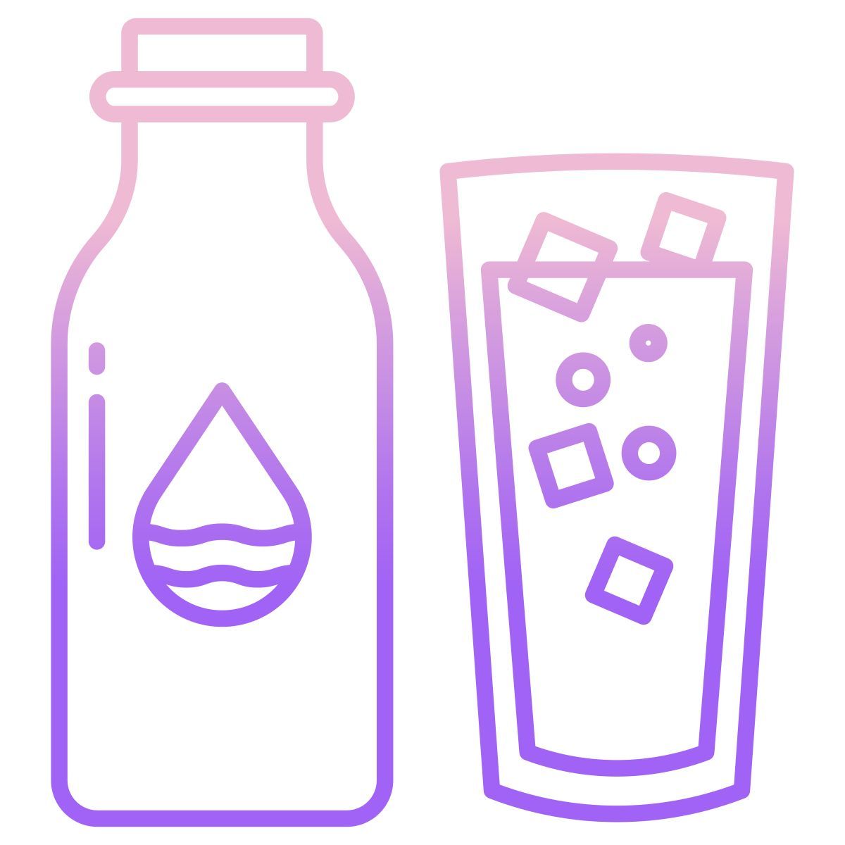 soft drink and water icon
