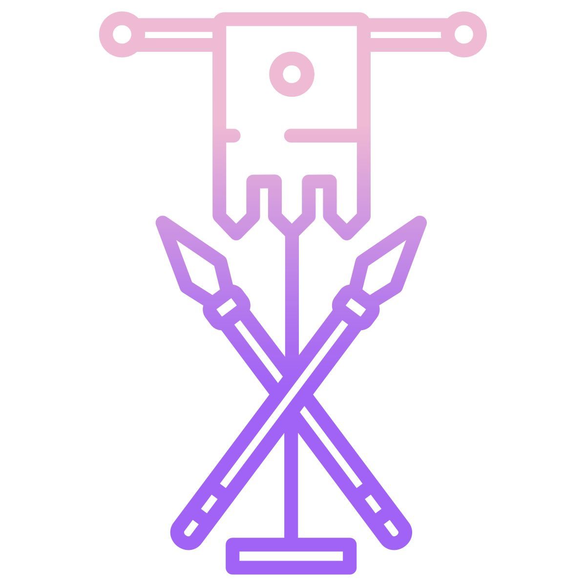 spear and flag icon