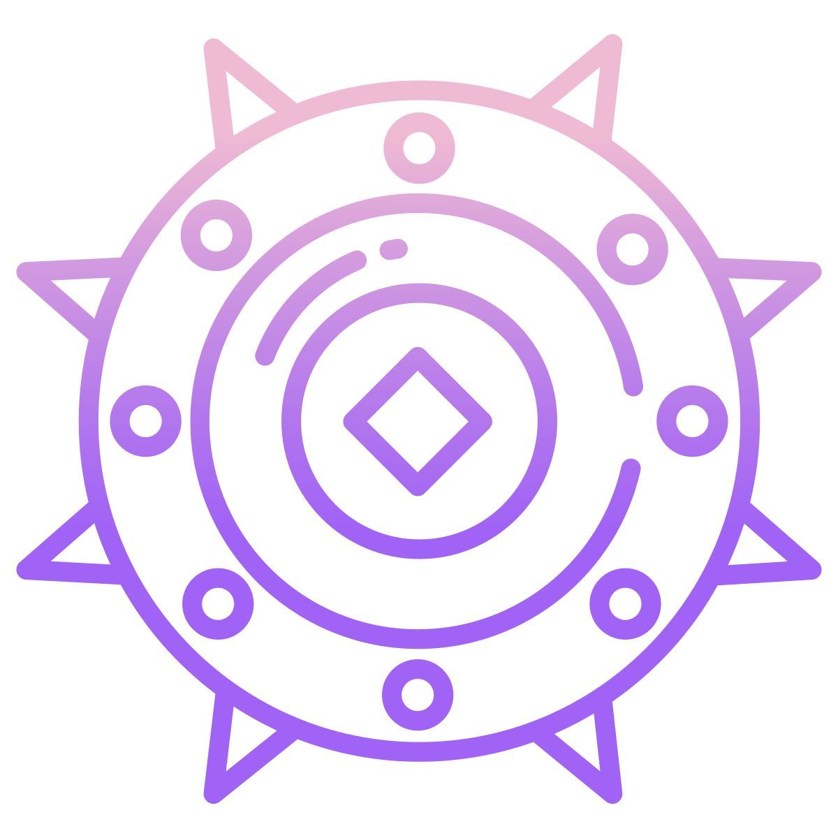 spiked round shield icon