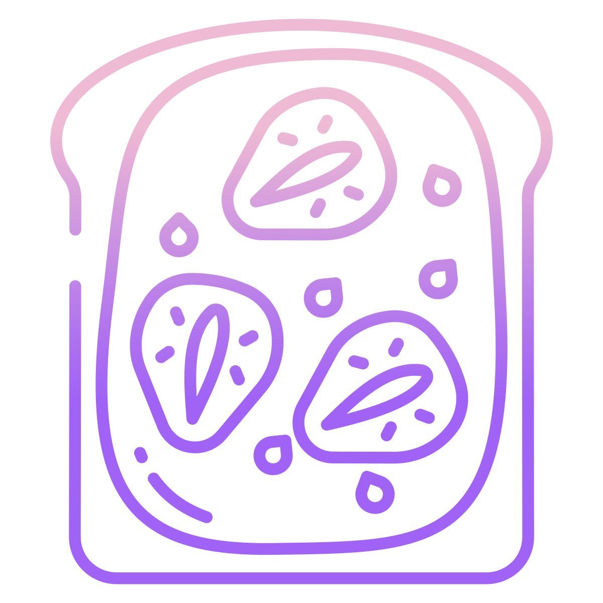 strawberry french toast icon