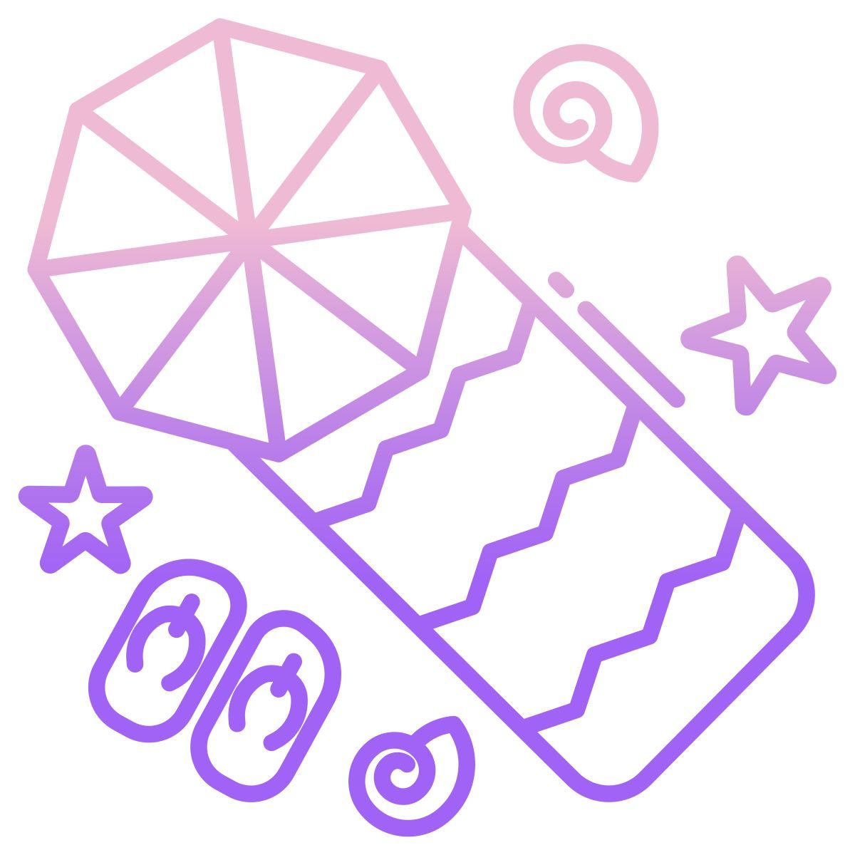 summer beach vacation icon