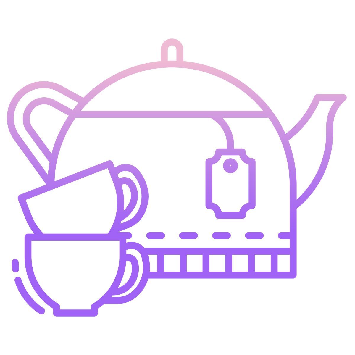 tea kettle and tea cup icon
