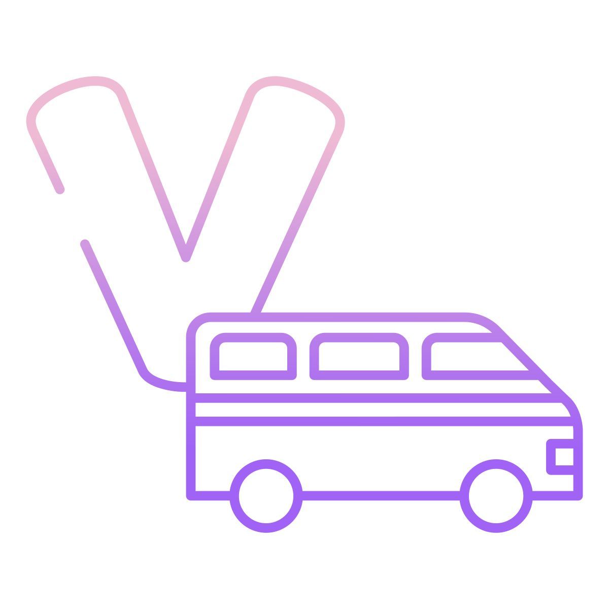 v icon