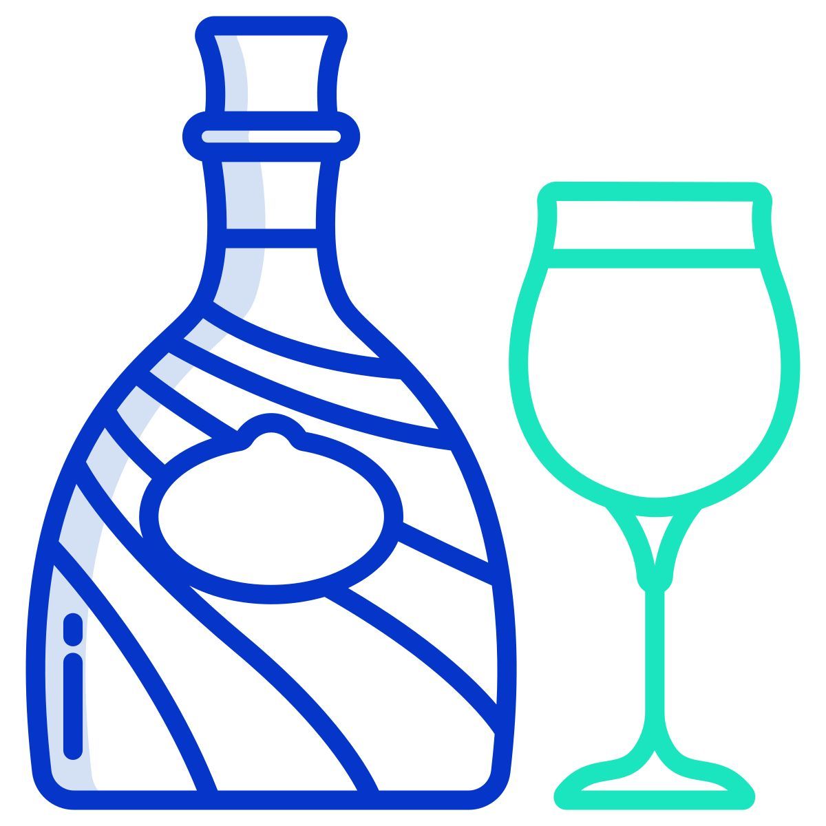 externo branco chocolate licor drinks garrafa icongeek26 outline gradient icongeek26 icon