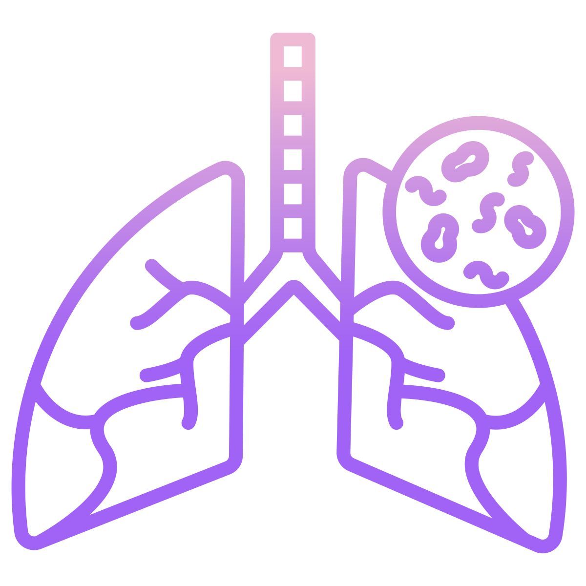 infected lungs icon