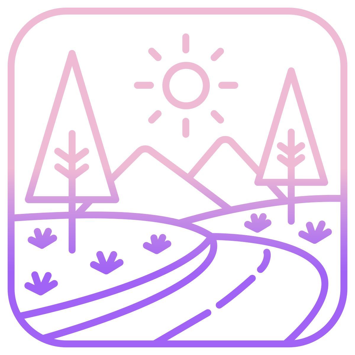 mountain road icon