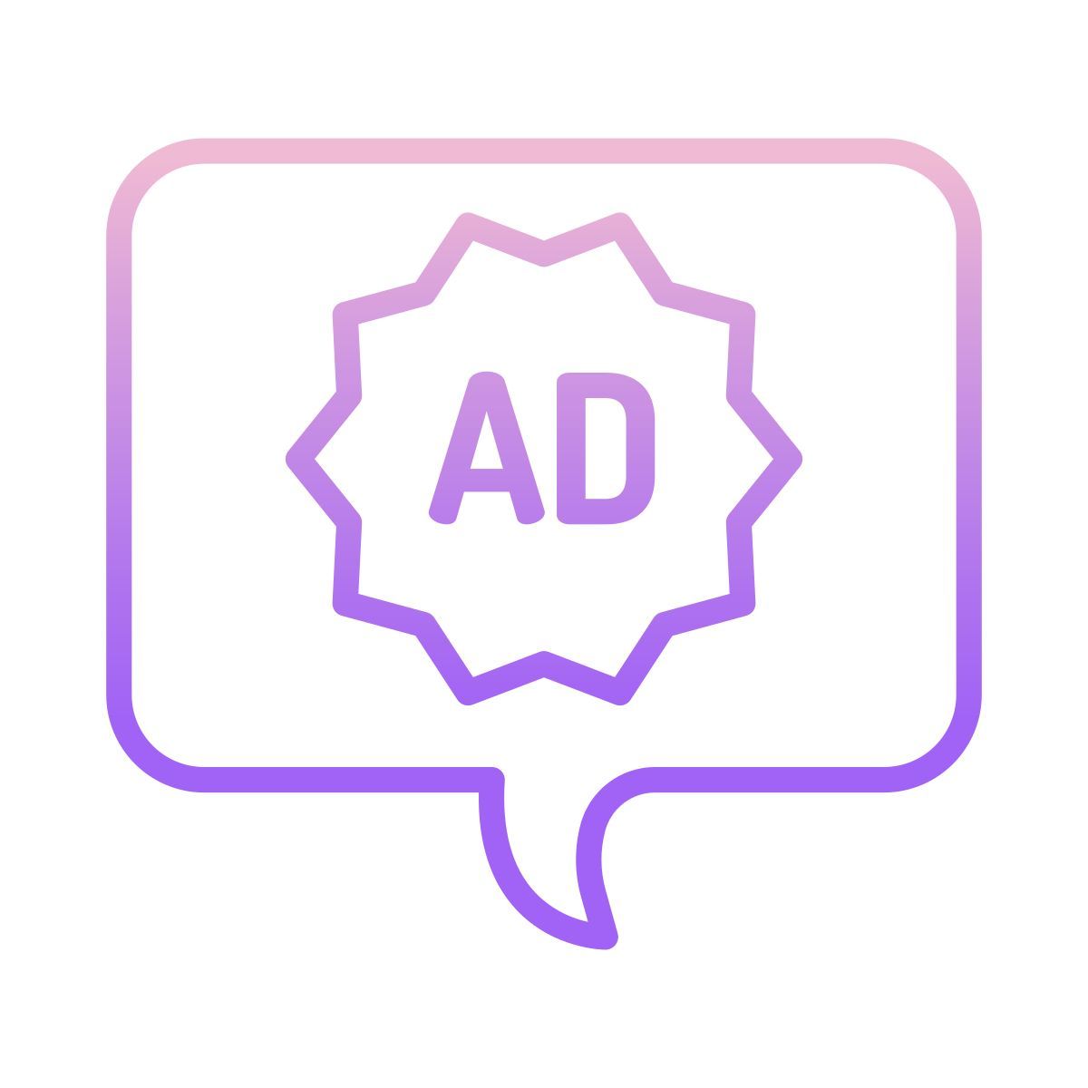 text ad icon