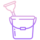 external Bucket-And-Plunger-plumber-icongeek26-outline-gradient-icongeek26 icon