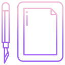 external Clipboard-art-and-craft-icongeek26-outline-gradient-icongeek26 icon