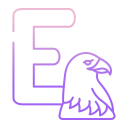 external E-alphabet-icongeek26-outline-gradient-icongeek26-2 icon