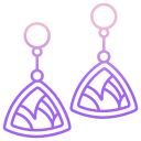 external Earrings-earrings-icongeek26-outline-gradient-icongeek26-40 icon