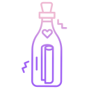 external Love-Scroll-Bottle-romance-and-love-icongeek26-outline-gradient-icongeek26 icon