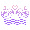 external Love-Swans-romance-and-love-icongeek26-outline-gradient-icongeek26 icon