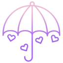 external Love-Umbrella-romance-and-love-icongeek26-outline-gradient-icongeek26 icon