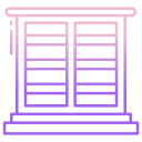 external Open-Window-interior-icongeek26-outline-gradient-icongeek26 icon