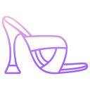 external Sculptured-Heel-Mule-high-heels-icongeek26-outline-gradient-icongeek26 icon