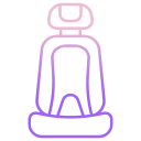 external Seat-car-parts-icongeek26-outline-gradient-icongeek26 icon