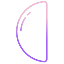 external Semi-Circle-geometry-shapes-icongeek26-outline-gradient-icongeek26 icon