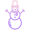external Snowman-canada-icongeek26-outline-gradient-icongeek26 icon