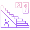 external Staircase-interior-icongeek26-outline-gradient-icongeek26 icon