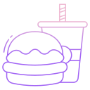 external Stuffed-Bean-Burger-With-Coke-pizza-and-burger-icongeek26-outline-gradient-icongeek26 icon