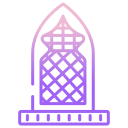 external Temple-Window-medieval-architecture-icongeek26-outline-gradient-icongeek26 icon