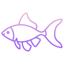 external Tetra-goldfish-fishes-icongeek26-outline-gradient-icongeek26 icon