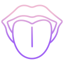 external Tongue-human-body-parts-icongeek26-outline-gradient-icongeek26 icon