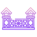 external Watch-Tower-Wall-medieval-architecture-icongeek26-outline-gradient-icongeek26 icon