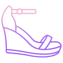 external Wedge-high-heels-icongeek26-outline-gradient-icongeek26 icon
