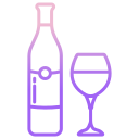 external White-Wine-drinks-bottle-icongeek26-outline-gradient-icongeek26-2 icon