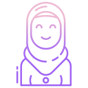 external Woman-ramadan-icongeek26-outline-gradient-icongeek26 icon